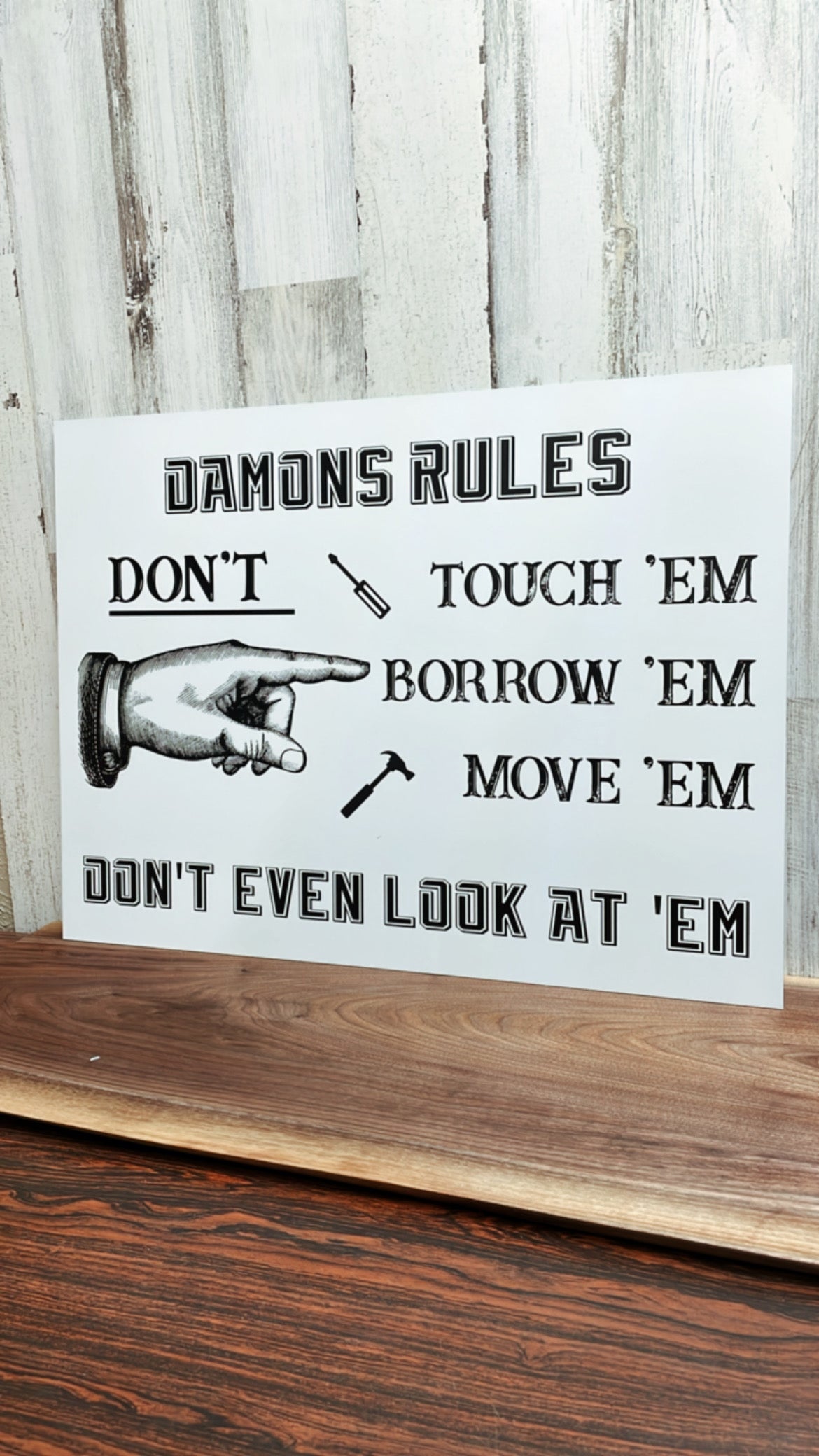 Rules Sign | Toolbox Rules | Garage Rules