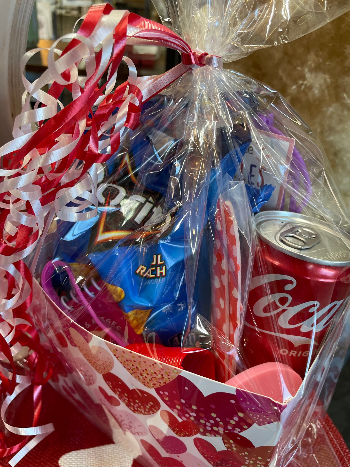 Valentines Snack Basket - Box Basket