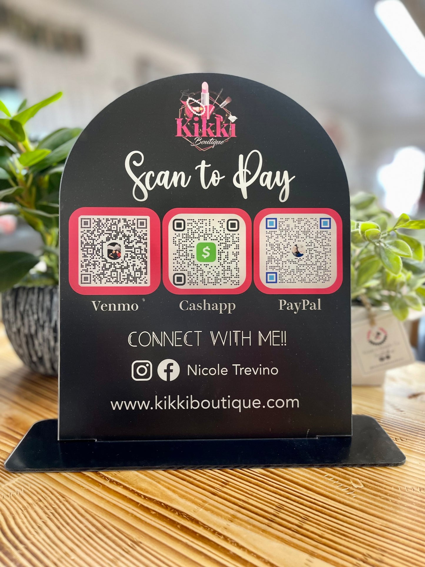 Acrylic |Acrylic Scannable QR code | Scan to pay | Connect with me