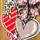 Three Hearts Leopard Valentines Day Door Hanger
