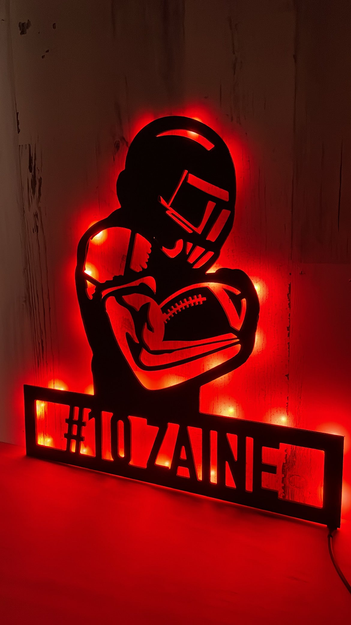 Football Name | Football Wall Art | Football Player | Team Gifts | Custom Football Gift