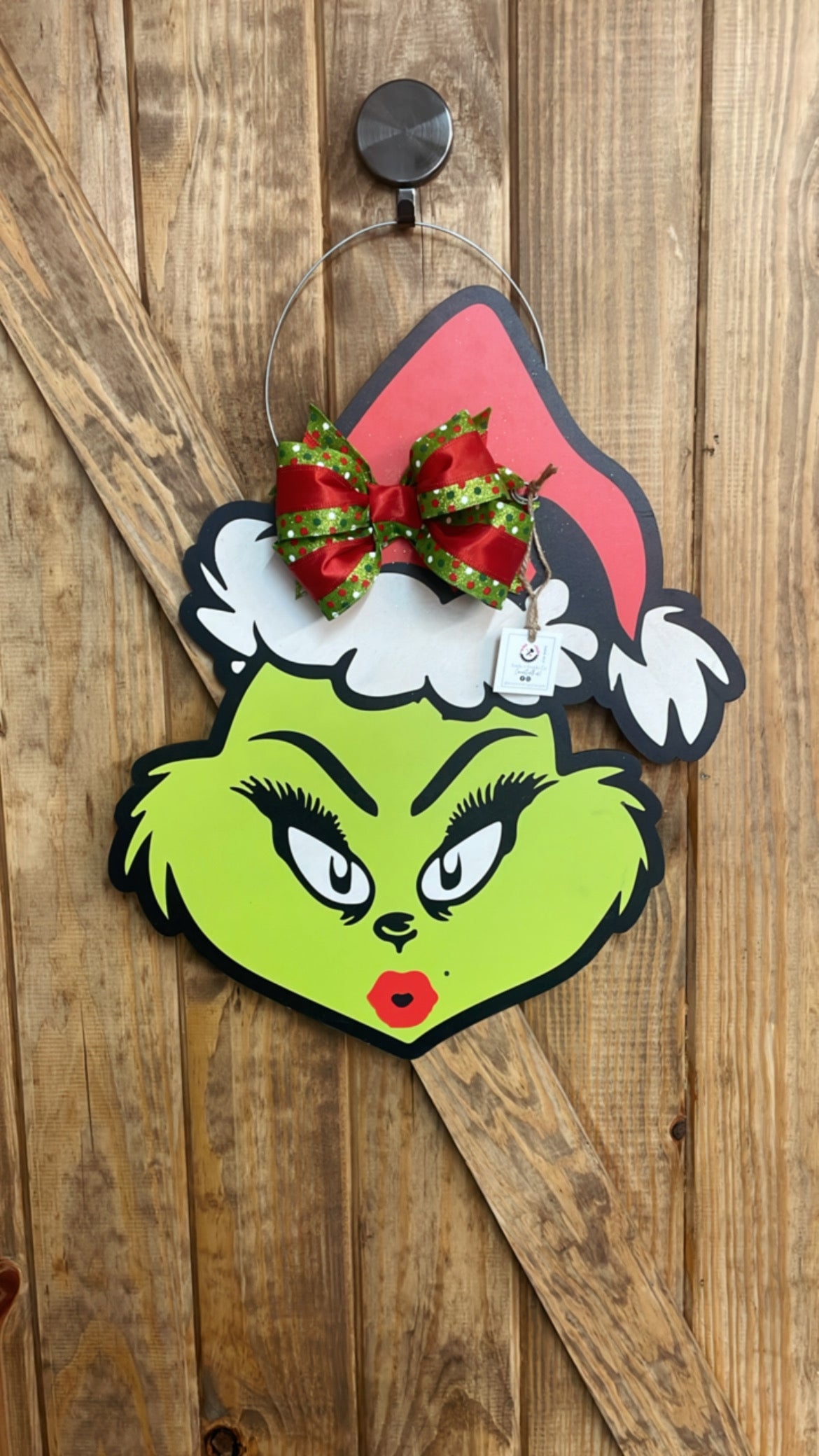 Grinch Door Hanger | Mrs.Grinch | Christmas Door Hanger