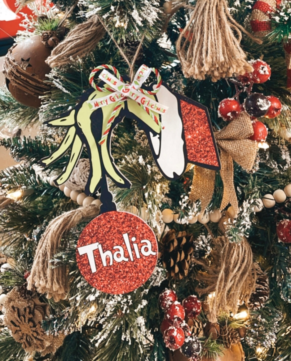 Personalized Ornament | Grinch Ornament | Christmas | Kids Ornament | Family Ornament