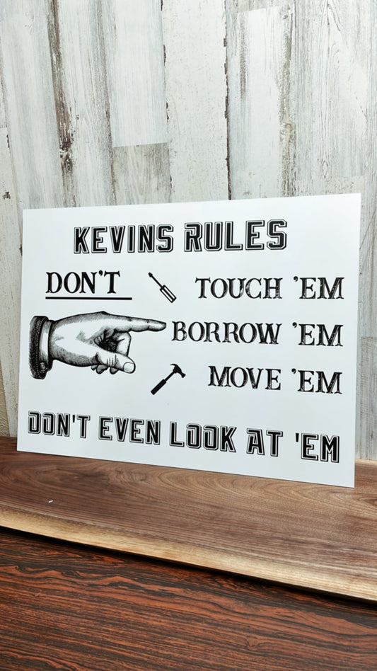 Rules Sign | Toolbox Rules | Garage Rules