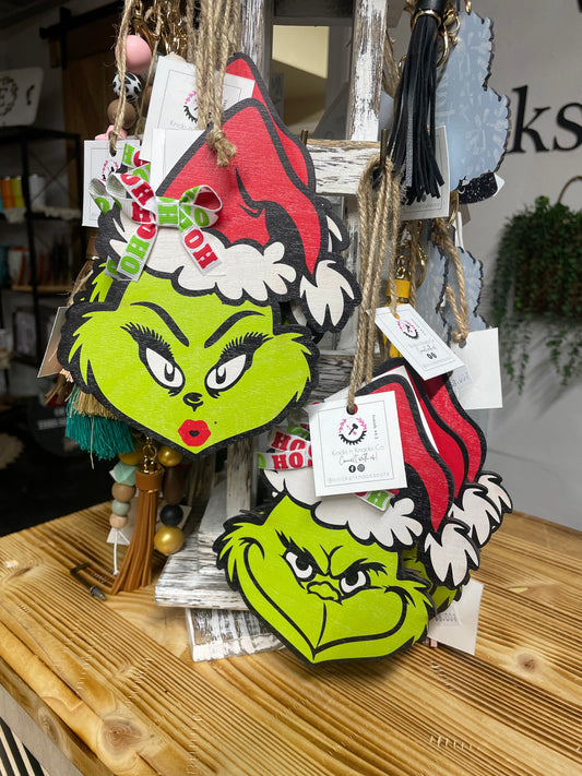 Grinch | Grinch face ornament | Christmas | Grinchmas