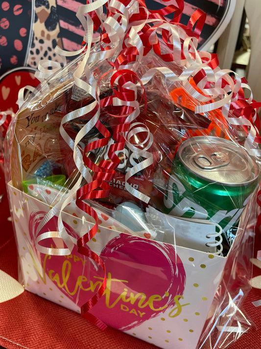 Valentines Snack Basket - Box Basket