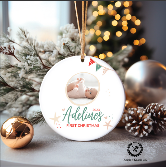 First Christmas Ornament | Baby's First Christmas Ornament | Baby Shower Gift | Baby's First Christmas 2023 | Newborn Ornament Gifts 2023, Keepsake ornament