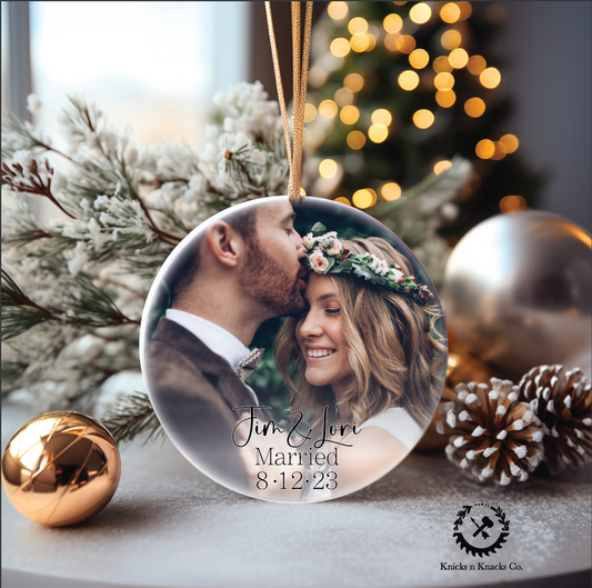 Mr & Mrs First Christmas Ornament | Wedding Shower Gift | Newlyweds 2023 | wedding gift 2023, Keepsake ornament