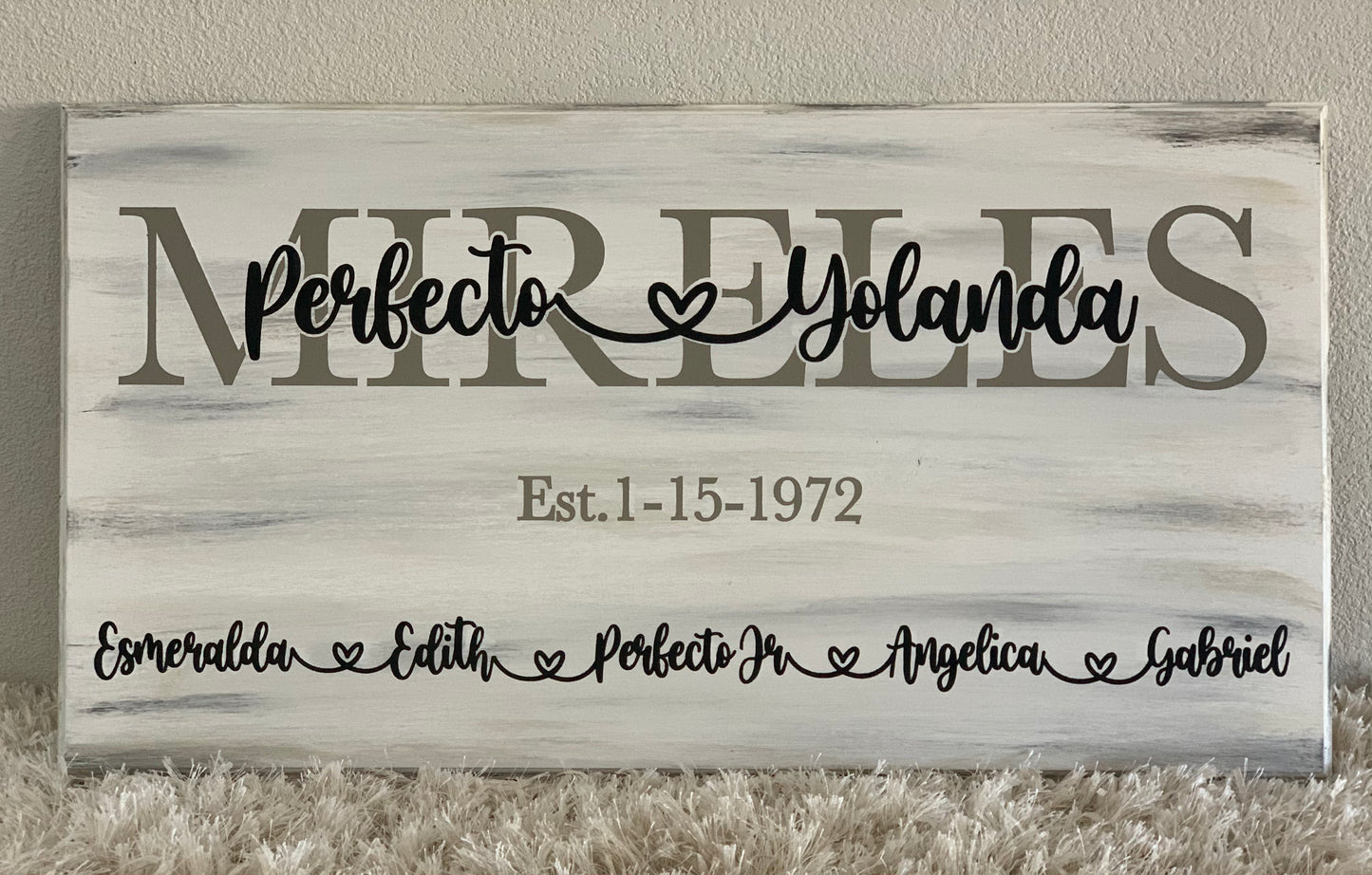 Family Name Sign | Established Sign | Housewarming Gift