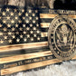 Engraved Wooden Flag