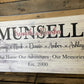 Family Name Sign | Established Sign | Housewarming Gift